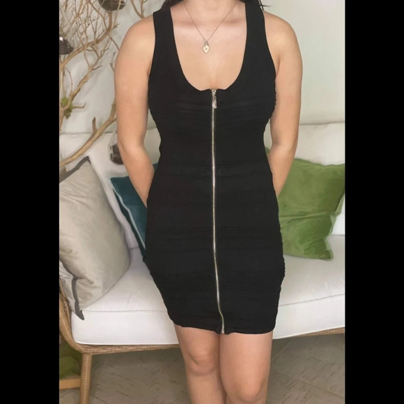 2B Bebe Black Bodycon Cutout Dress - Picture 1 of 4
